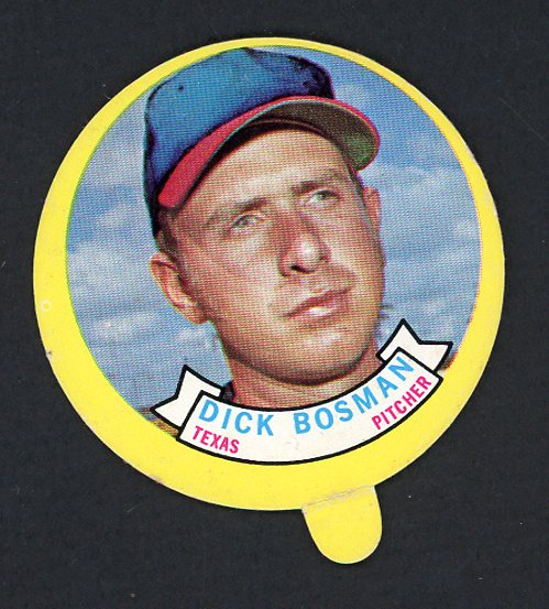 1973 Topps Baseball Candy Lids Dick Bosman Rangers EX-MT 473121