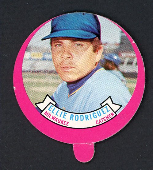 1973 Topps Baseball Candy Lids Ellie Rodriguez Brewers EX-MT 473153