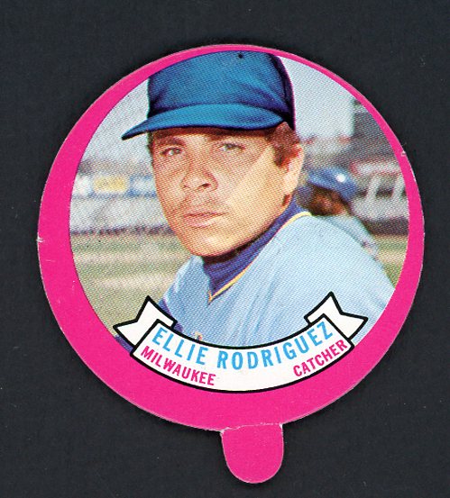 1973 Topps Baseball Candy Lids Ellie Rodriguez Brewers EX-MT 473154