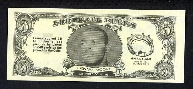 1962 Topps Football Bucks # 27 Lenny Moore Colts NR-MT 473167