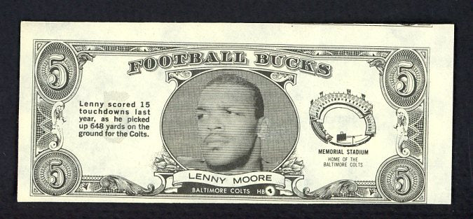 1962 Topps Football Bucks # 27 Lenny Moore Colts VG-EX 473194