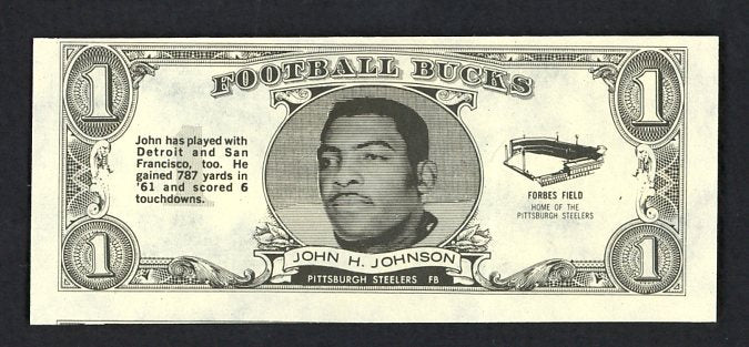1962 Topps Football Bucks # 48 John Henry Johnson Steelers VG-EX 473197