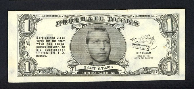 1962 Topps Football Bucks #  2 Bart Starr Packers NR-MT 473202