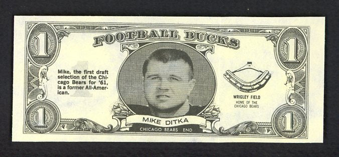 1962 Topps Football Bucks # 47 Mike Ditka Bears NR-MT 473206