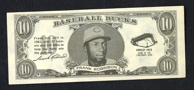 1962 Topps Baseball Bucks Frank Robinson Reds NR-MT 473228