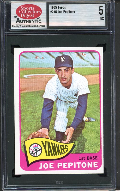 1965 Topps Baseball #245 Joe Pepitone Yankees SCD 5 EX 473338