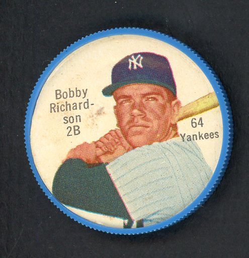 1962 Salada Baseball Coins #064 Bobby Richardson Yankees EX-MT 473396 Kit Young Cards