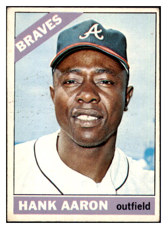 1966 Topps Baseball #500 Hank Aaron Braves VG-EX 473520 Kit Young Cards