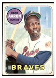 1969 Topps Baseball #100 Hank Aaron Braves VG 473526 Kit Young Cards