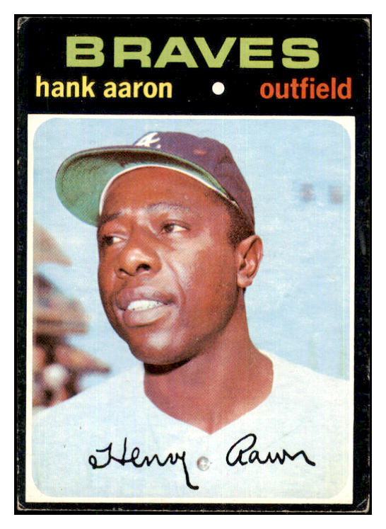 1971 Topps Baseball #400 Hank Aaron Braves VG-EX 473531 Kit Young Cards