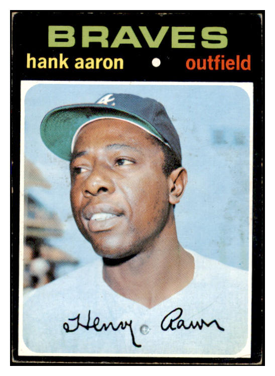 1971 Topps Baseball #400 Hank Aaron Braves VG-EX 473547 Kit Young Cards