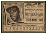 1971 Topps Baseball #400 Hank Aaron Braves VG-EX 473547 Kit Young Cards