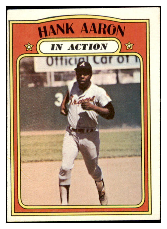 1972 Topps Baseball #300 Hank Aaron IA Braves EX 473549 Kit Young Cards