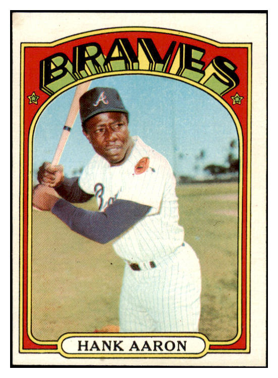 1972 Topps Baseball #299 Hank Aaron Braves EX-MT 473550 Kit Young Cards