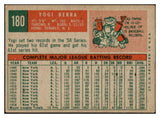 1959 Topps Baseball #180 Yogi Berra Yankees VG-EX 473585 Kit Young Cards