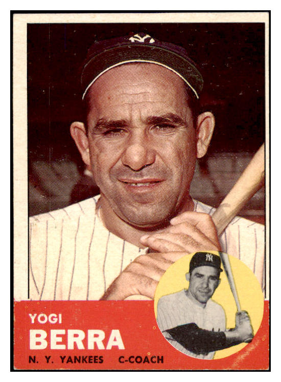 1963 Topps Baseball #340 Yogi Berra Yankees EX 473590 Kit Young Cards