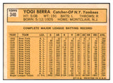1963 Topps Baseball #340 Yogi Berra Yankees EX 473590 Kit Young Cards