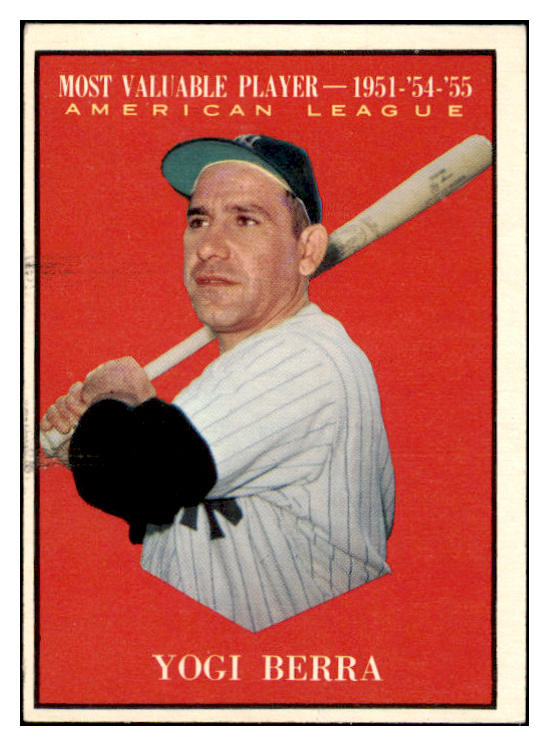 1961 Topps Baseball #472 Yogi Berra MVP Yankees EX-MT 473598 Kit Young Cards