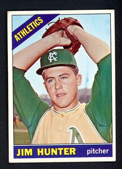 1966 Topps Baseball #036 Catfish Hunter A's EX+/EX-MT 473616 Kit Young Cards