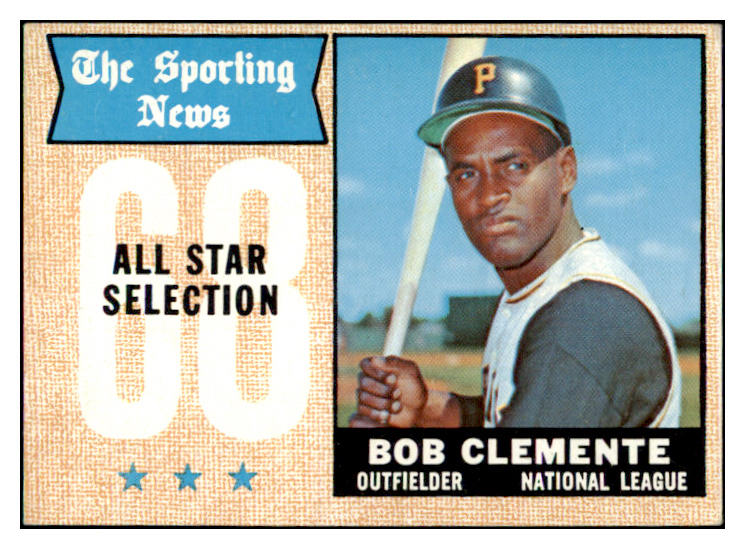1968 Topps Baseball #374 Roberto Clemente A.S. Pirates VG-EX 473628 Kit Young Cards