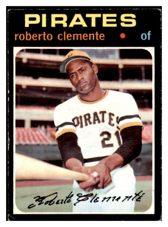 1971 Topps Baseball #630 Roberto Clemente Pirates VG-EX 473639 Kit Young Cards