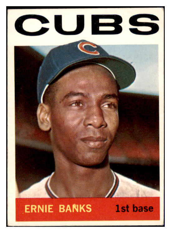 1964 Topps Baseball #055 Ernie Banks Cubs EX 473666 Kit Young Cards