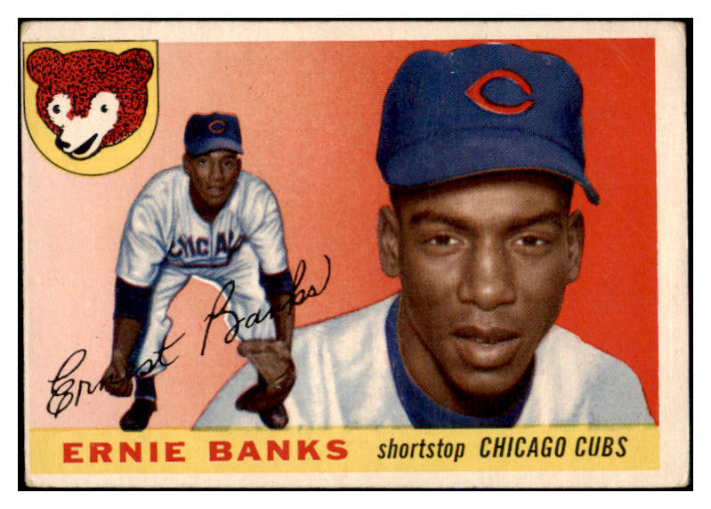 1955 Topps Baseball #028 Ernie Banks Cubs VG 473669 Kit Young Cards