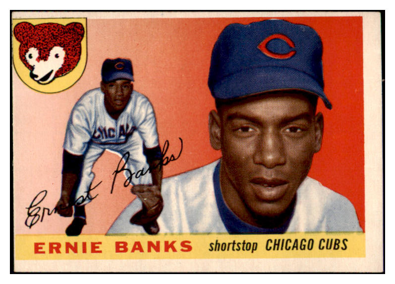 1955 Topps Baseball #028 Ernie Banks Cubs VG-EX 473673 Kit Young Cards