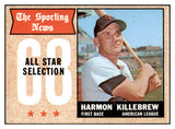 1968 Topps Baseball #361 Harmon Killebrew A.S. Twins EX+/EX-MT 473714 Kit Young Cards