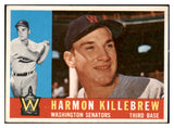 1960 Topps Baseball #210 Harmon Killebrew Senators EX 473723 Kit Young Cards