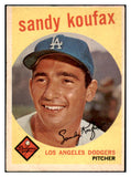 1959 Topps Baseball #163 Sandy Koufax Dodgers VG 473728 Kit Young Cards