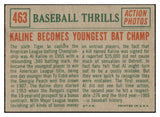 1959 Topps Baseball #463 Al Kaline IA Tigers EX 473740 Kit Young Cards