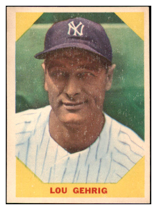 1960 Fleer Baseball #028 Lou Gehrig Yankees EX 473743 Kit Young Cards