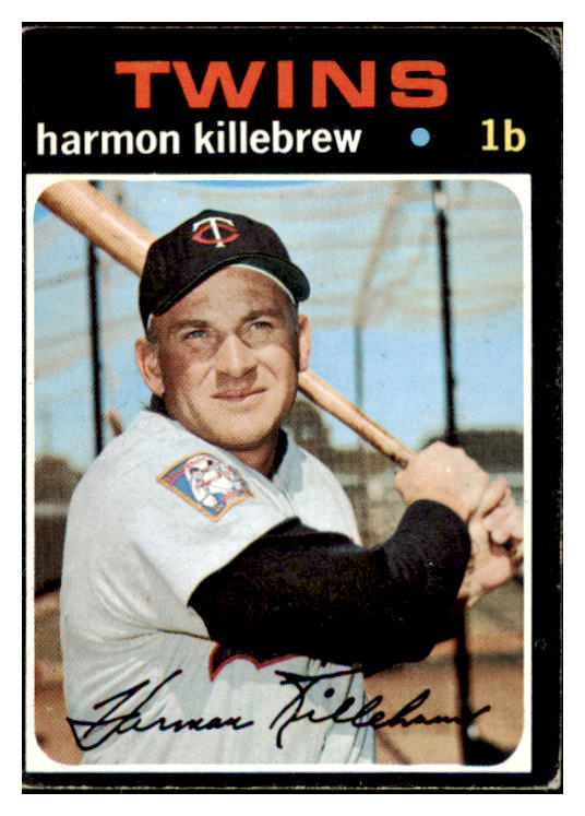 1971 Topps Baseball #550 Harmon Killebrew Twins VG-EX 473771 Kit Young Cards
