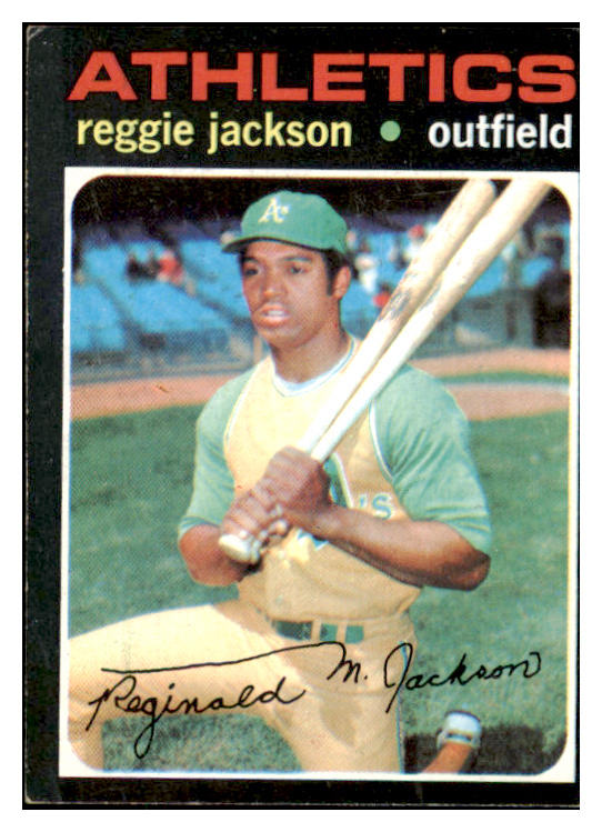 1971 Topps Baseball #020 Reggie Jackson A's VG-EX 473773 Kit Young Cards