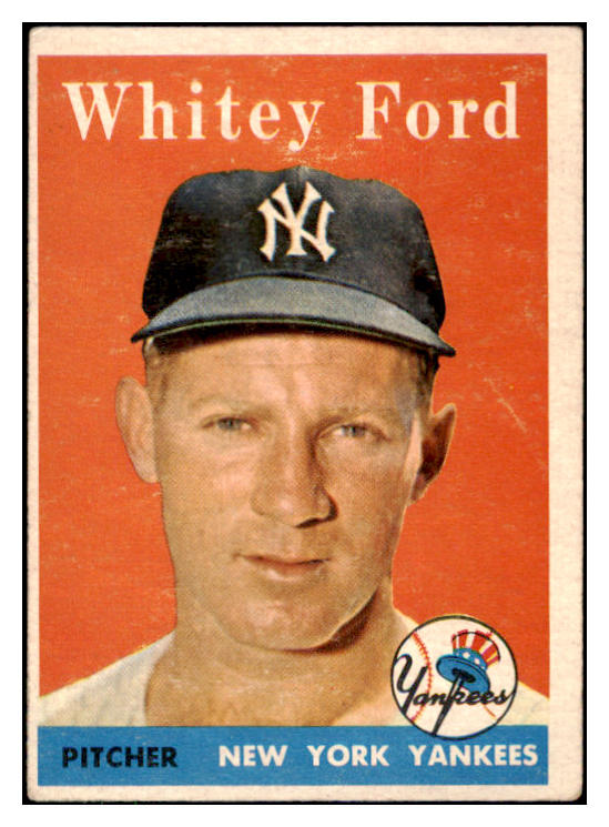 1958 Topps Baseball #320 Whitey Ford Yankees VG-EX 473778 Kit Young Cards