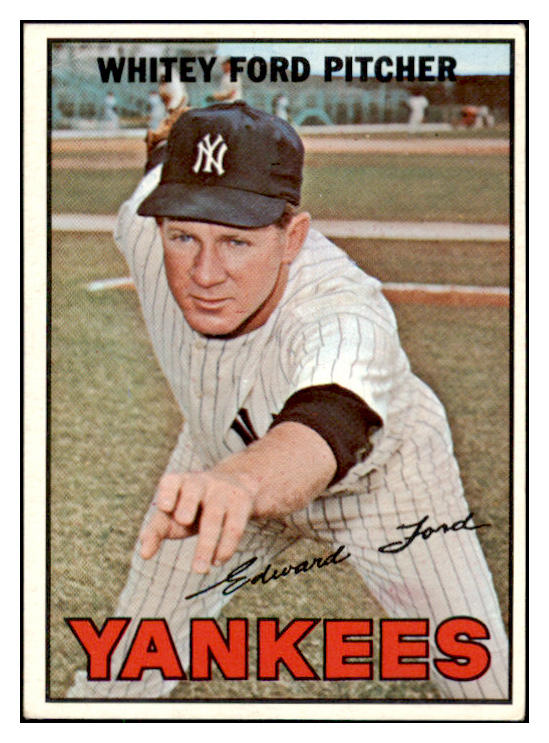 1967 Topps Baseball #005 Whitey Ford Yankees EX+/EX-MT 473785 Kit Young Cards