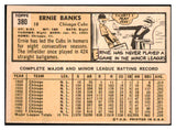 1963 Topps Baseball #380 Ernie Banks Cubs EX+/EX-MT 473810 Kit Young Cards