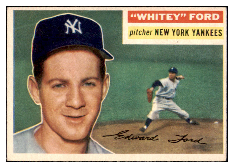 1956 Topps Baseball #240 Whitey Ford Yankees EX+/EX-MT 473839 Kit Young Cards