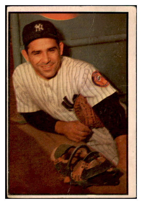 1953 Bowman Color Baseball #121 Yogi Berra Yankees GD-VG 473853 Kit Young Cards