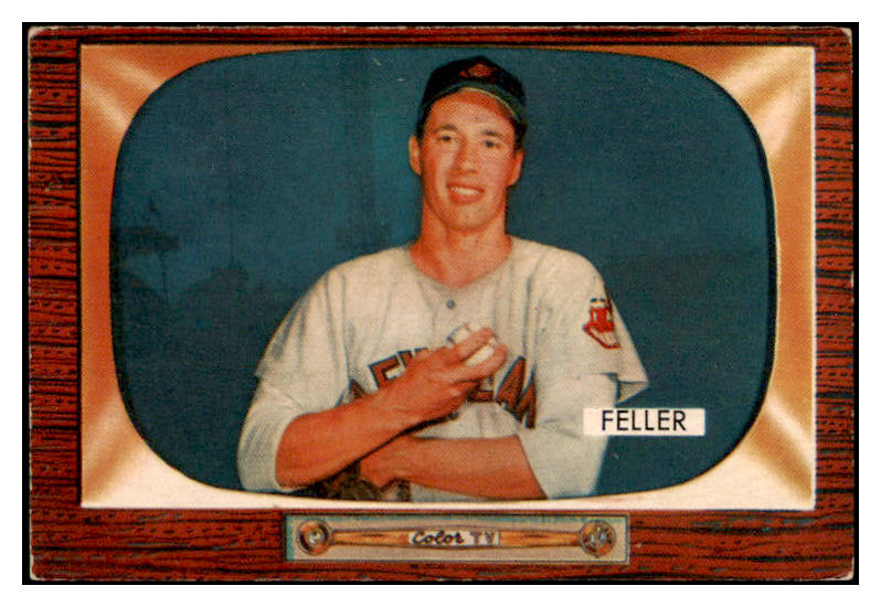 1955 Bowman Baseball #134 Bob Feller Indians EX+/EX-MT 473855 Kit Young Cards