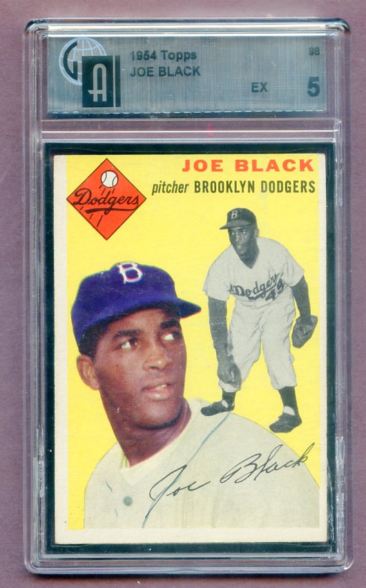 1954 Topps Baseball #098 Joe Black Dodgers GAI 5 EX 474154