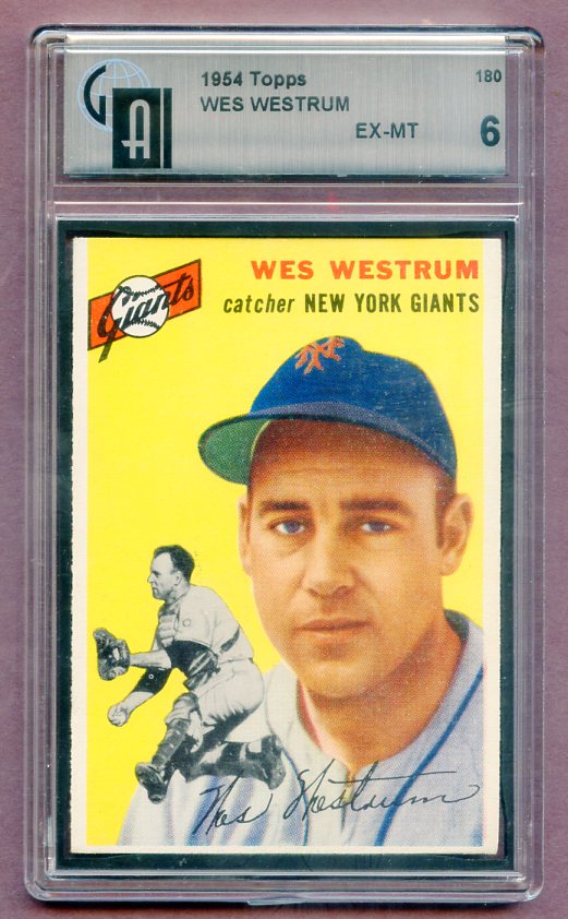 1954 Topps Baseball #180 Wes Westrum Giants GAI 6 EX-MT 474214