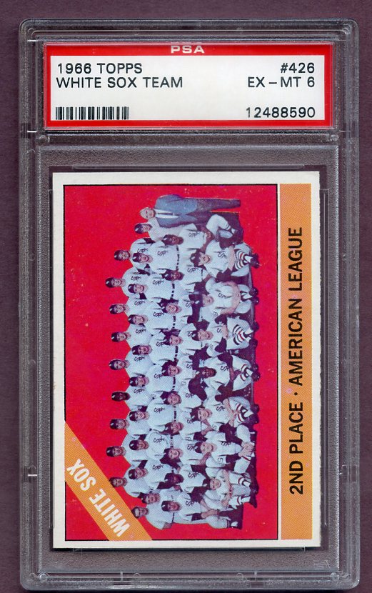 1966 Topps Baseball #426 Chicago White Sox Team PSA 6 EX-MT 474294