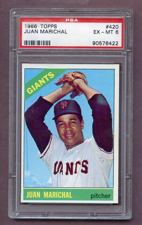 1966 Topps Baseball #420 Juan Marichal Giants PSA 6 EX-MT 474295