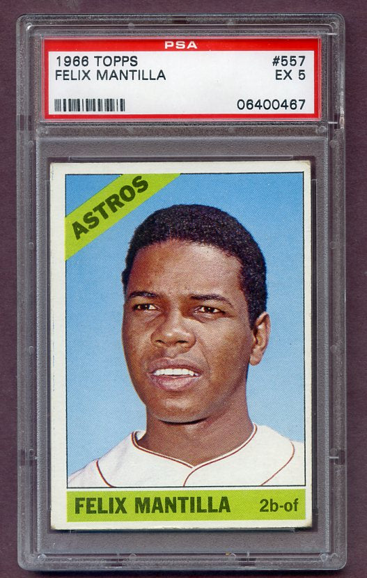 1966 Topps Baseball #557 Felix Mantilla Astros PSA 5 EX 474313