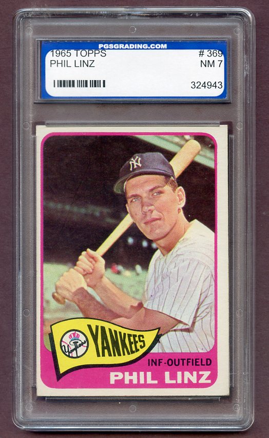 1965 Topps Baseball #369 Phil Linz Yankees PGS 7 NM 474341