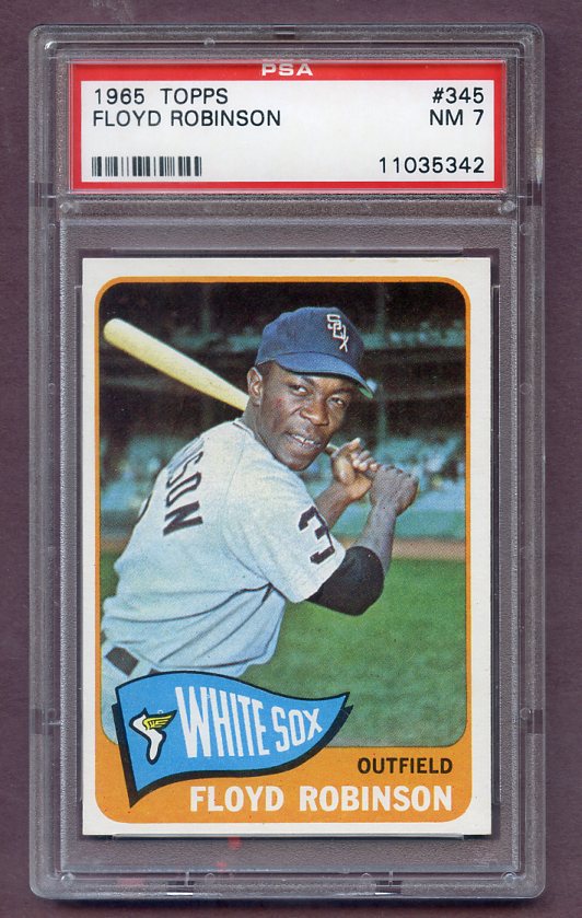 1965 Topps Baseball #345 Floyd Robinson White Sox PSA 7 NM 474353