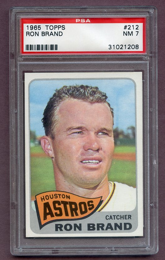 1965 Topps Baseball #212 Ron Brand Astros PSA 7 NM 474398