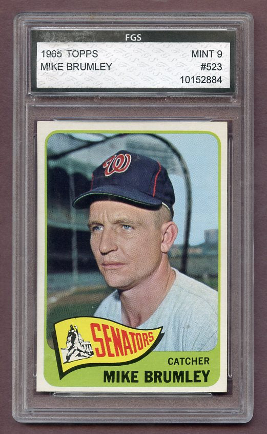 1965 Topps Baseball #523 Mike Brumley Senators FGS 9 MINT 474447